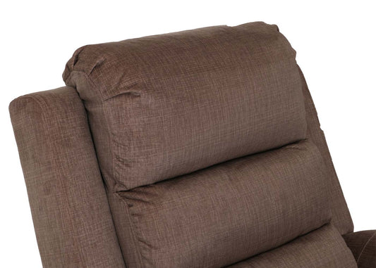 Cosmo Casa - TV-Relaxstoel - Relaxfauteuil met Ligfunctie, Sta-Op-Hulp, Massage en Verwarming - Chenille Textiel - Bruin