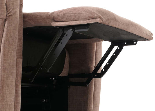 Cosmo Casa - TV-Relaxstoel - Relaxfauteuil met Ligfunctie, Sta-Op-Hulp, Massage en Verwarming - Chenille Textiel - Bruin