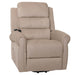 Cosmo Casa - TV-Relaxstoel - Relaxfauteuil met Ligfunctie, Sta-Op-Hulp, Massage en Verwarming - Chenille Textiel - Crème