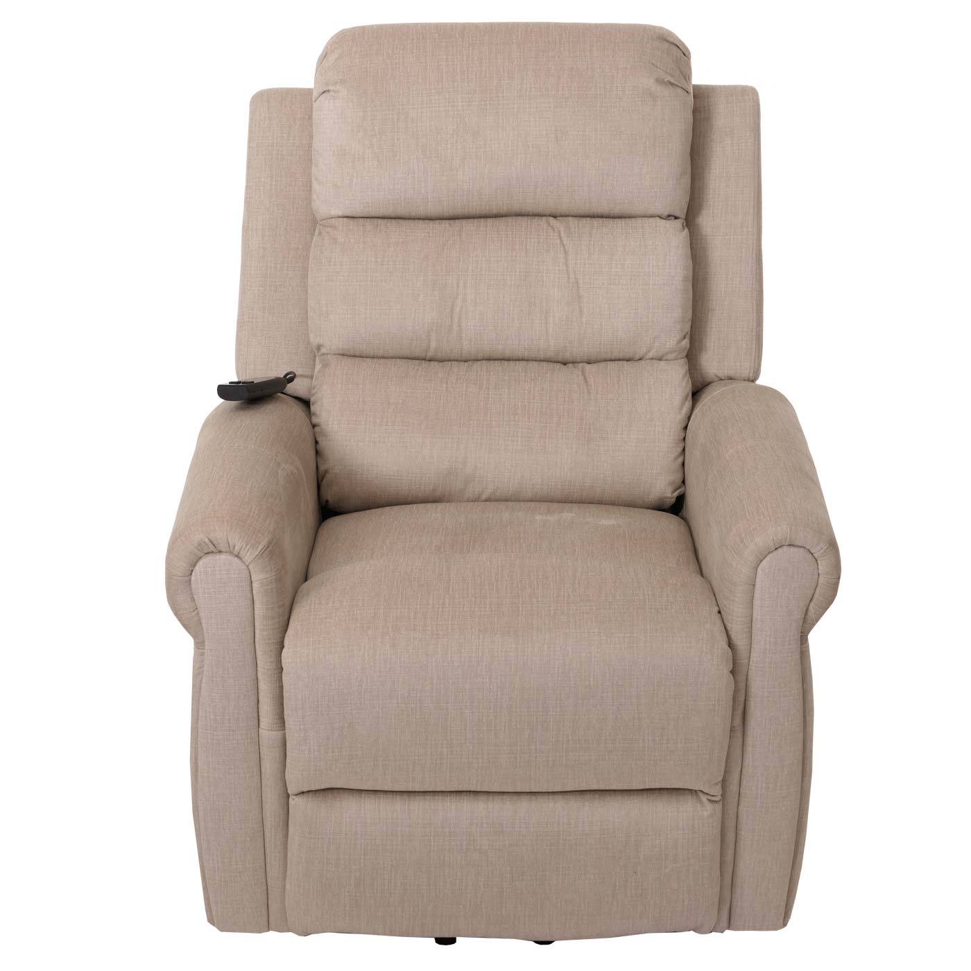 Cosmo Casa - TV-Relaxstoel - Relaxfauteuil met Ligfunctie, Sta-Op-Hulp, Massage en Verwarming - Chenille Textiel - Crème