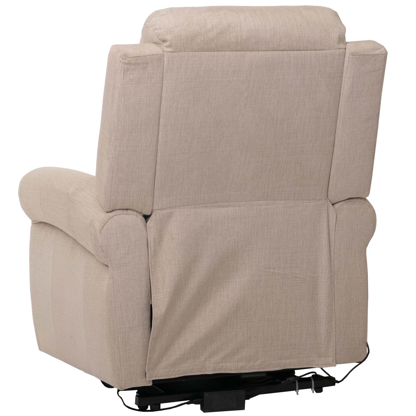 Cosmo Casa - TV-Relaxstoel - Relaxfauteuil met Ligfunctie, Sta-Op-Hulp, Massage en Verwarming - Chenille Textiel - Crème