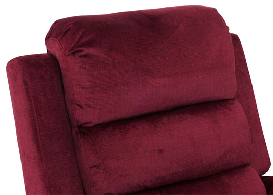 Cosmo Casa - TV-Stoel - Relaxfauteuil met Ligfunctie en Opstahulp - Massage en Verwarming - Chenille Stof - Bordeaux