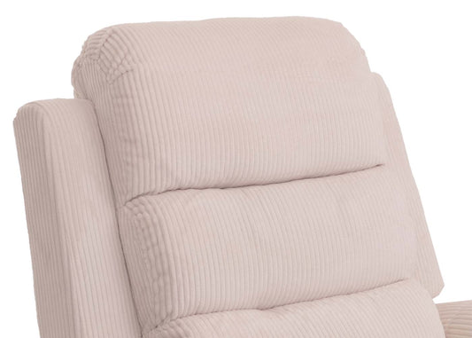 Cosmo Casa - TV-Stoel - Relaxfauteuil met Ligfunctie en Opstahulp - Massage en Verwarming - Snoer Stof - Crèmewit