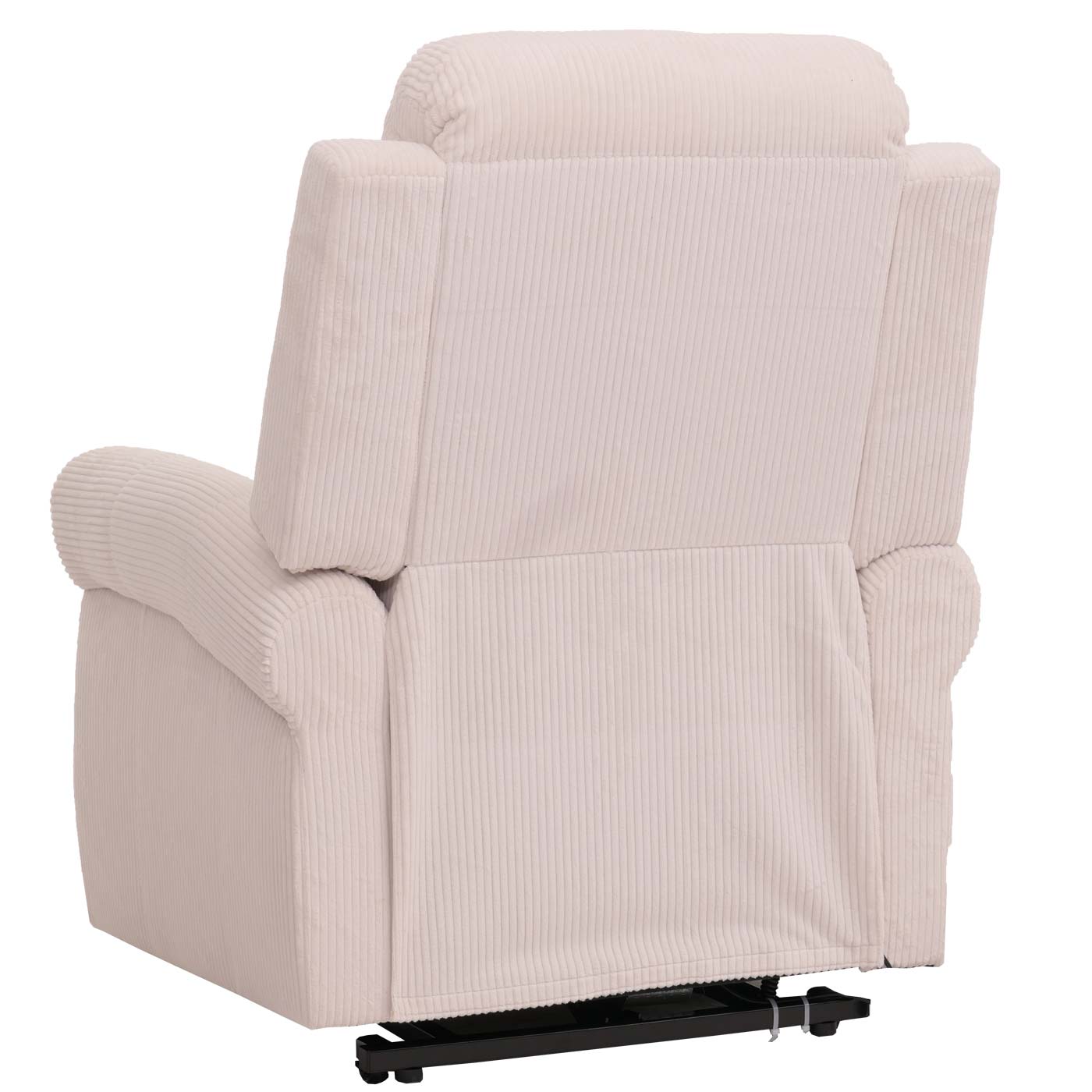 Cosmo Casa - TV-Stoel - Relaxfauteuil met Ligfunctie en Opstahulp - Massage en Verwarming - Snoer Stof - Crèmewit