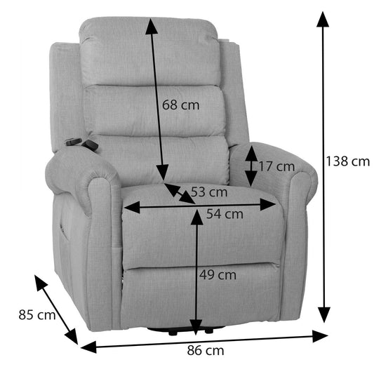 Cosmo Casa - TV-Stoel - Relaxfauteuil met Ligfunctie en Opstahulp - Massage en Verwarming - Corduroy Stof - Lichtgrijs