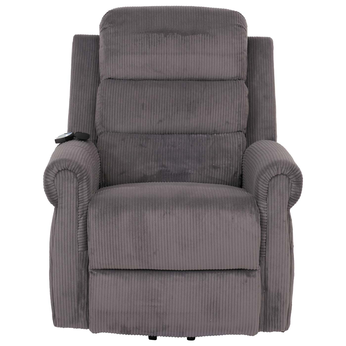 Cosmo Casa - TV-Stoel - Relaxfauteuil met Ligfunctie en Opstahulp - Massage en Verwarming - Corduroy Stof - Donkergrijs
