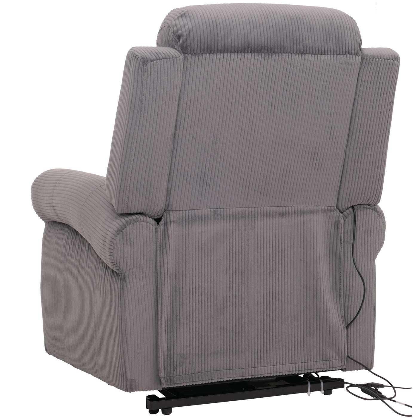 Cosmo Casa - TV-Stoel - Relaxfauteuil met Ligfunctie en Opstahulp - Massage en Verwarming - Corduroy Stof - Donkergrijs