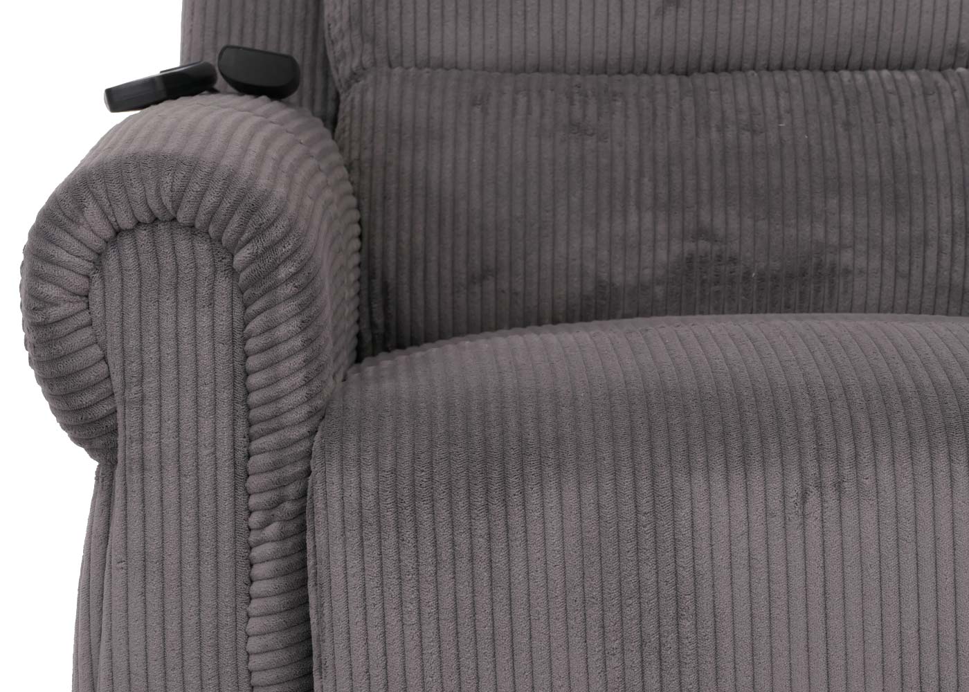 Cosmo Casa - TV-Stoel - Relaxfauteuil met Ligfunctie en Opstahulp - Massage en Verwarming - Corduroy Stof - Donkergrijs