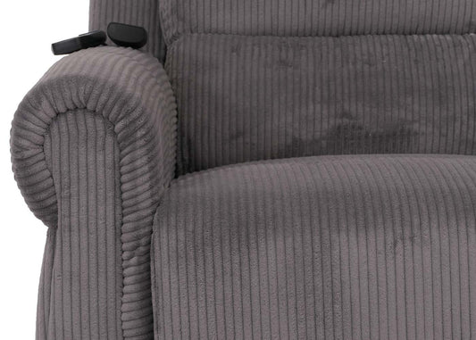 Cosmo Casa - TV-Stoel - Relaxfauteuil met Ligfunctie en Opstahulp - Massage en Verwarming - Corduroy Stof - Donkergrijs