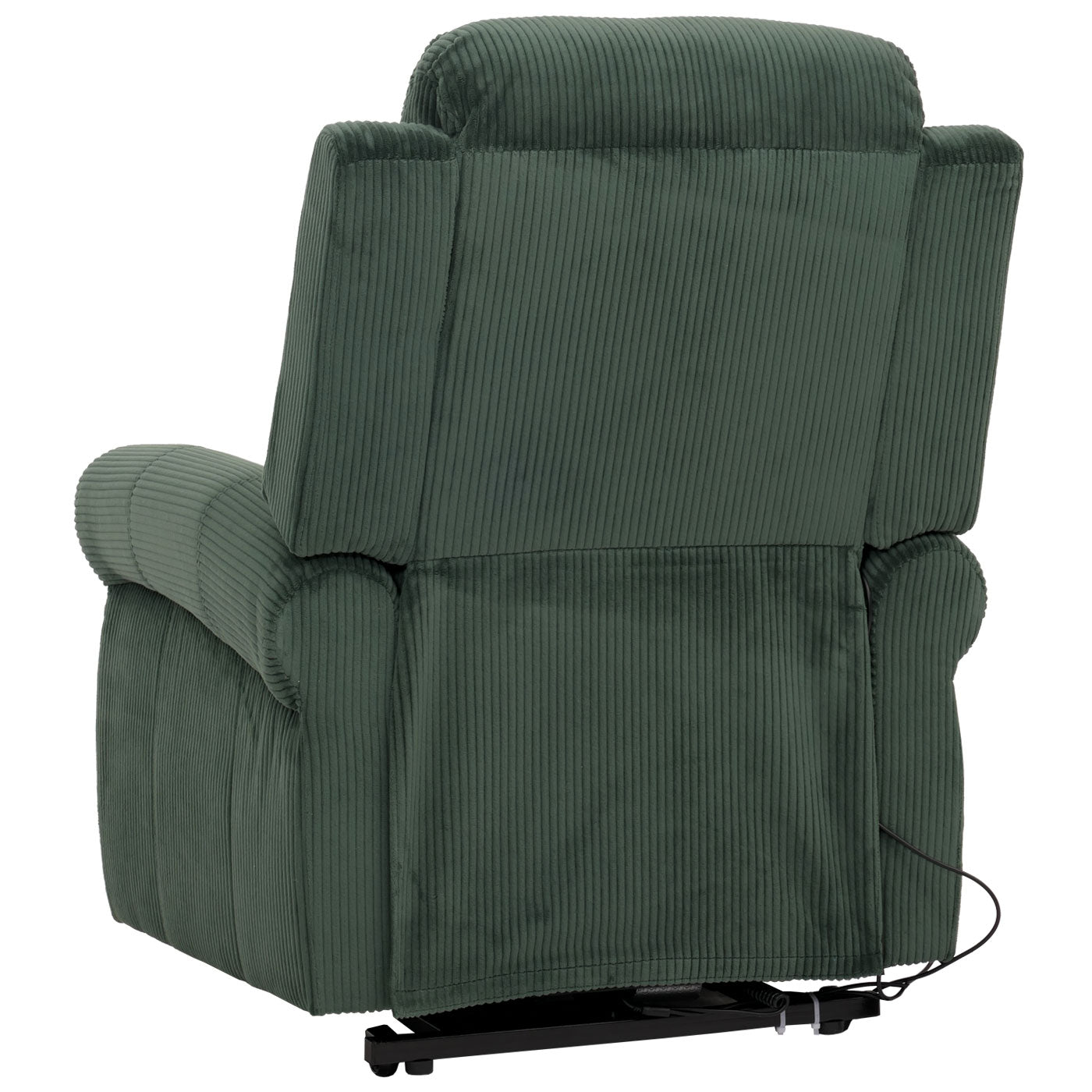 Cosmo Casa - TV-Stoel - Relaxfauteuil met Ligfunctie en Opstahulp - Massage en Verwarming - Snoer Stof - Groen