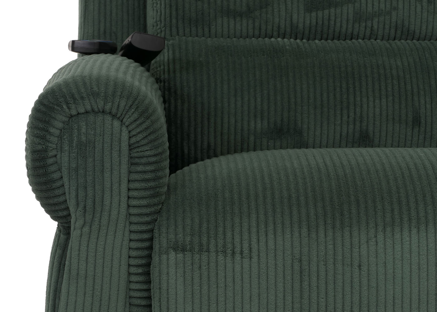 Cosmo Casa - TV-Stoel - Relaxfauteuil met Ligfunctie en Opstahulp - Massage en Verwarming - Snoer Stof - Groen