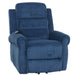 Cosmo Casa - TV-Stoel - Relaxfauteuil met Ligfunctie en Opstahulp - Massage en Verwarming - Snoer Stof - Blauw