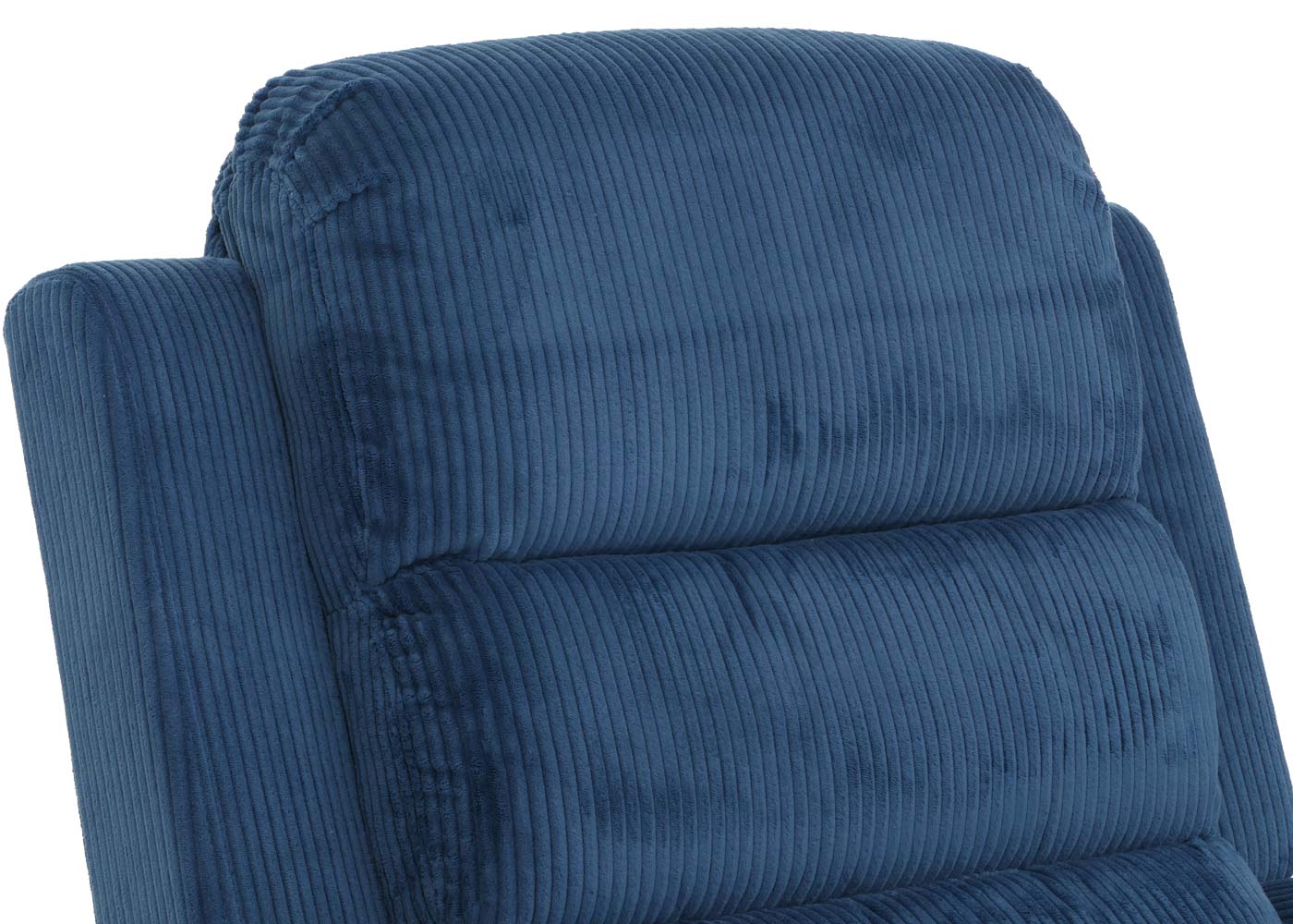 Cosmo Casa - TV-Stoel - Relaxfauteuil met Ligfunctie en Opstahulp - Massage en Verwarming - Snoer Stof - Blauw