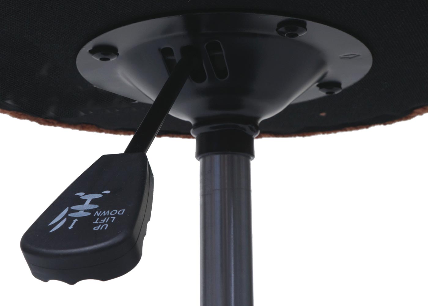 Cosmo Casa - Make-up Kruk - In Hoogte Verstelbaar & Draaibaar - Chenille Stof - Terracotta