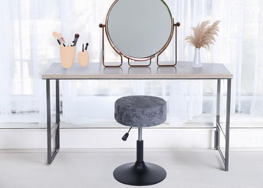 Cosmo Casa - Make-up Kruk - In Hoogte Verstelbaar & Draaibaar - Chenille Stof - Crèmewit