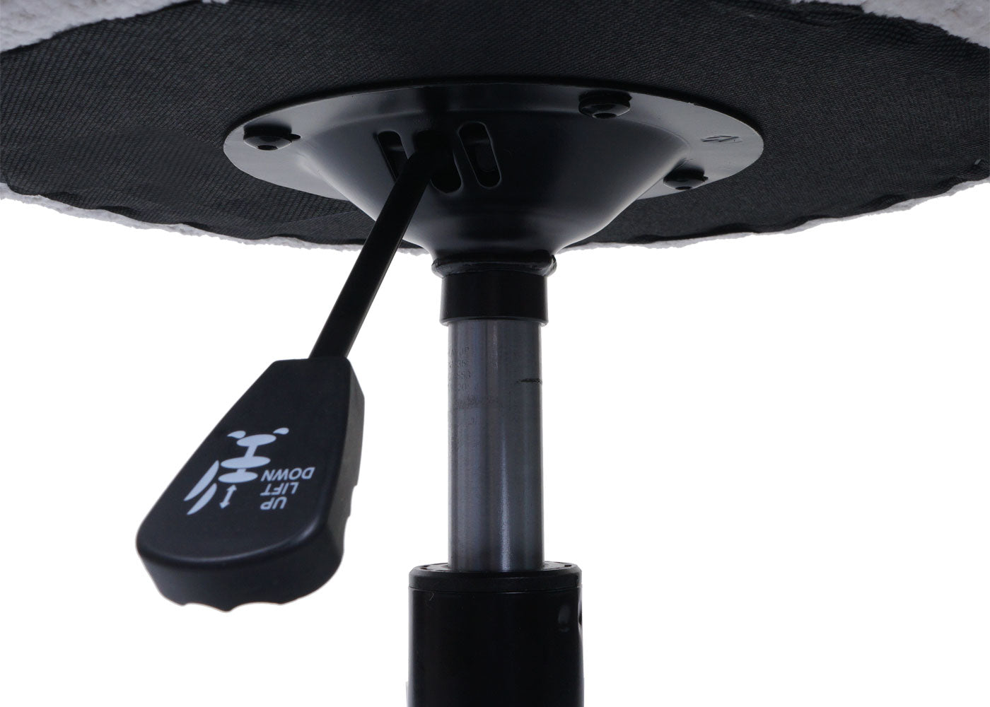 Cosmo Casa - Make-up Kruk - In Hoogte Verstelbaar & Draaibaar - Chenille Stof - Crèmewit