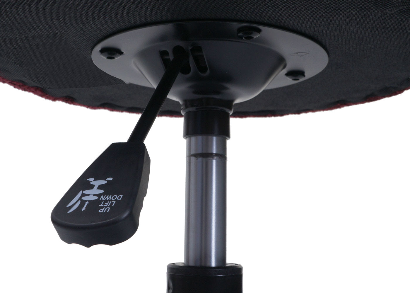 Cosmo Casa - Make-up Kruk - In Hoogte Verstelbaar & Draaibaar - Chenille Stof - Bordeaux