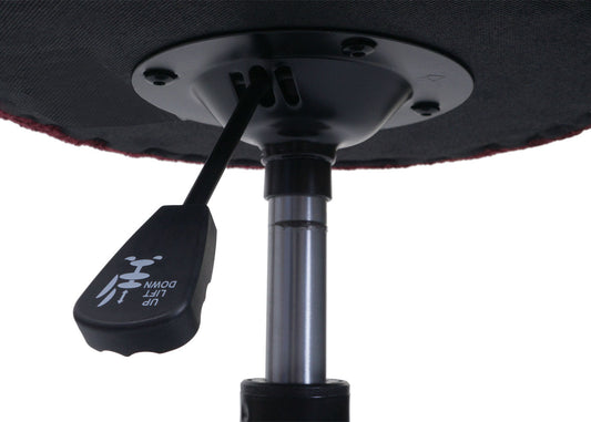 Cosmo Casa - Make-up Kruk - In Hoogte Verstelbaar & Draaibaar - Chenille Stof - Bordeaux