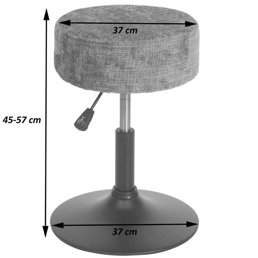 Cosmo Casa - Make-up Kruk - In Hoogte Verstelbaar & Draaibaar - Boucle Stof - Beige