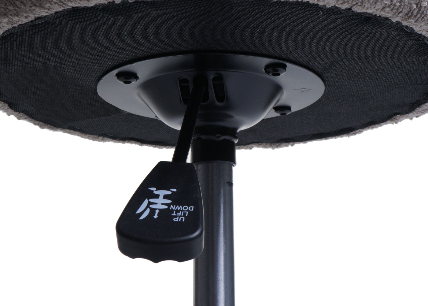 Cosmo Casa - Make-up Kruk - In Hoogte Verstelbaar & Draaibaar - Boucle Stof - Taupe