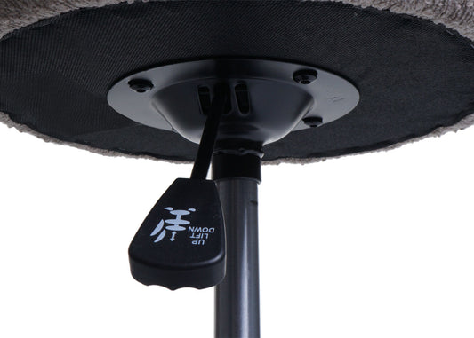 Cosmo Casa - Make-up Kruk - In Hoogte Verstelbaar & Draaibaar - Boucle Stof - Taupe