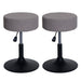 Cosmo Casa - Set van 2 Krukken - Make-up Kruk - In Hoogte Verstelbaar & Draaibaar - Boucle Stof - Taupe