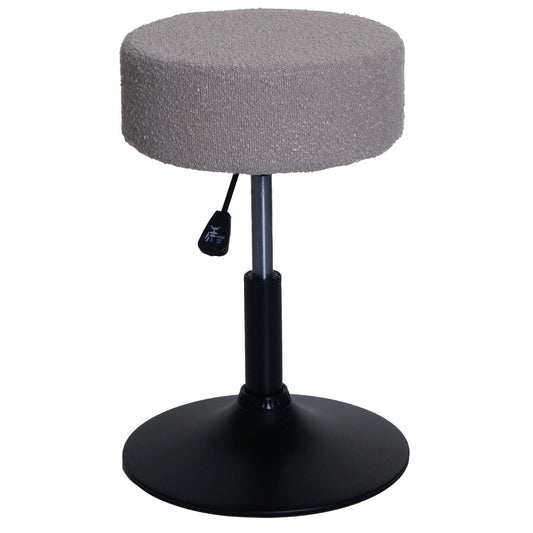 Cosmo Casa - Make-up Kruk - In Hoogte Verstelbaar & Draaibaar - Boucle Stof - Taupe