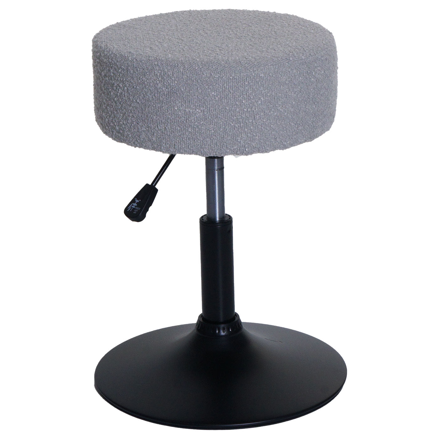 Cosmo Casa - Make-up Kruk - In Hoogte Verstelbaar & Draaibaar - Boucle Stof - Grijs