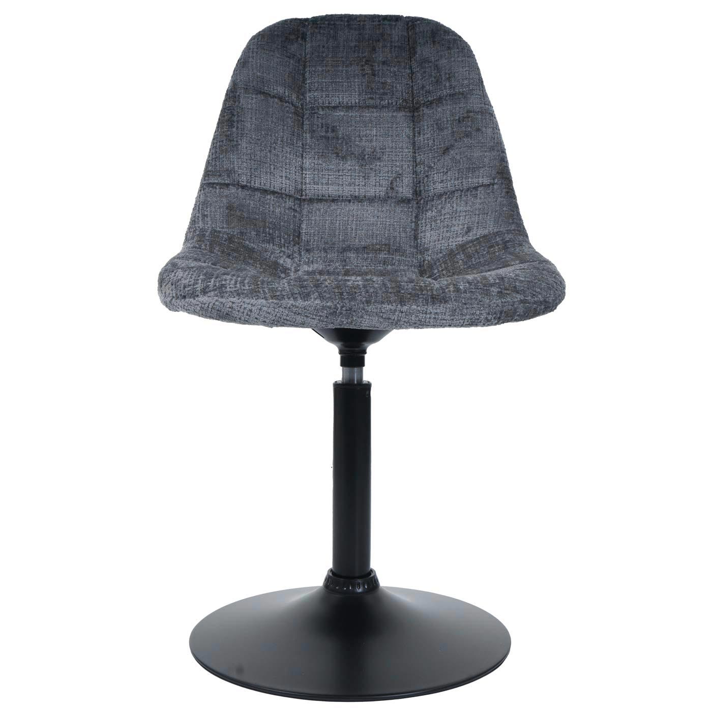 Cosmo Casa - Set van 2 Eetkamerstoelen - Keukenstoelen - Draaistoelen - Staal - Stoftextiel Chenille - 465gm - FSC - Donkergrijs