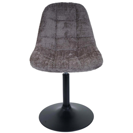 Cosmo Casa - Set van 2 Eetkamerstoelen - Keukenstoelen - Draaistoelen - Staal - Stoftextiel Chenille - 465gm - FSC - Bruin