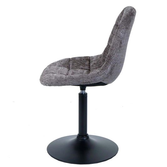 Cosmo Casa - Set van 2 Eetkamerstoelen - Keukenstoelen - Draaistoelen - Staal - Stoftextiel Chenille - 465gm - FSC - Bruin