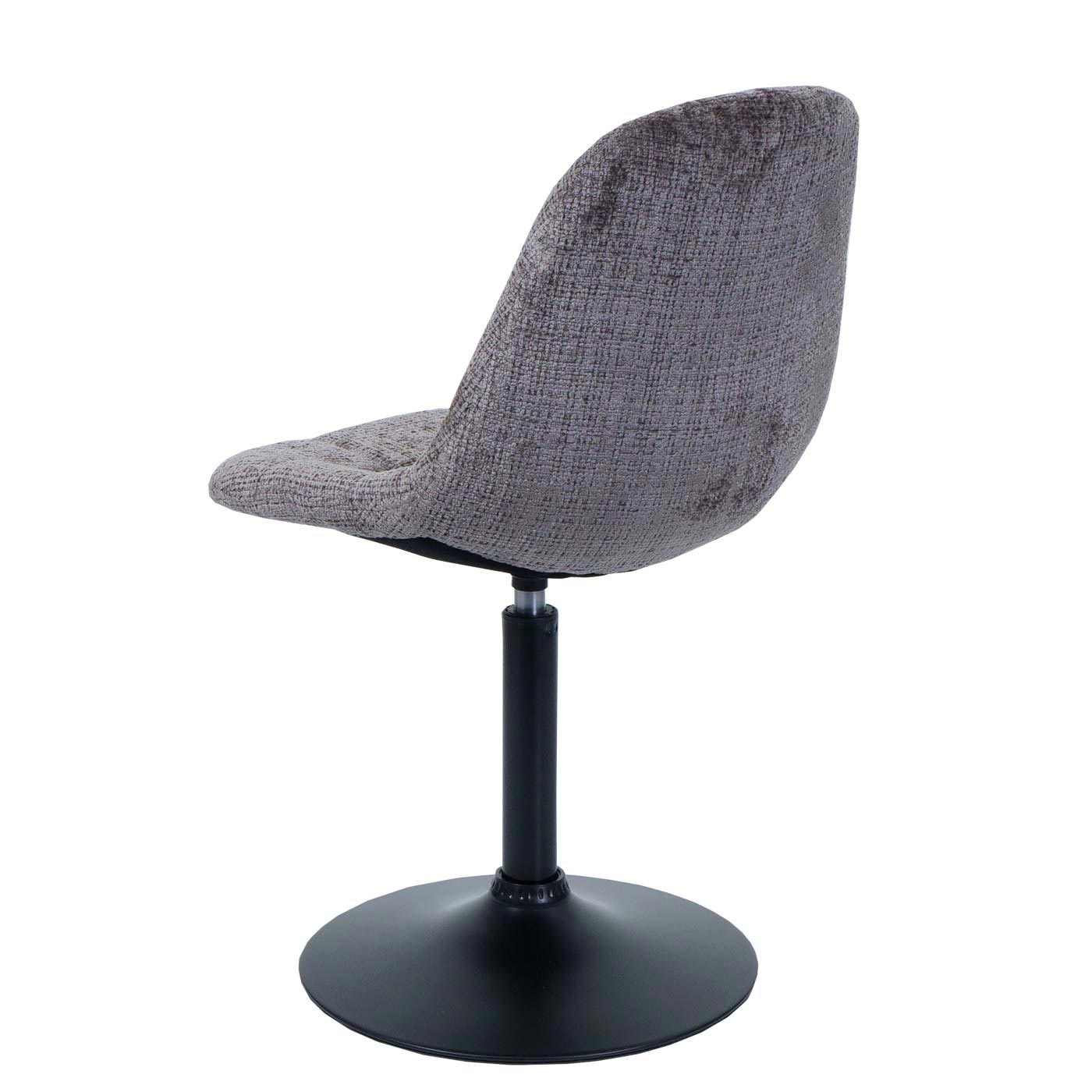 Cosmo Casa - Set van 2 Eetkamerstoelen - Keukenstoelen - Draaistoelen - Staal - Stoftextiel Chenille - 465gm - FSC - Bruin