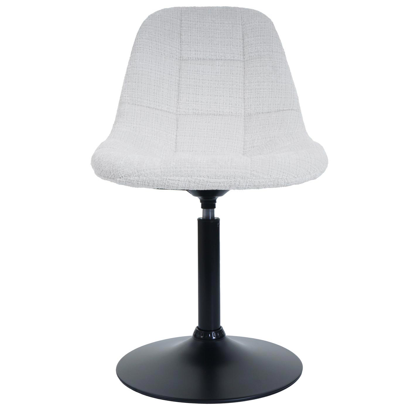 Cosmo Casa - Set van 2 Eetkamerstoelen - Keukenstoelen - Draaistoelen - Staal - Stoftextiel Chenille - 465gm - FSC - Crème