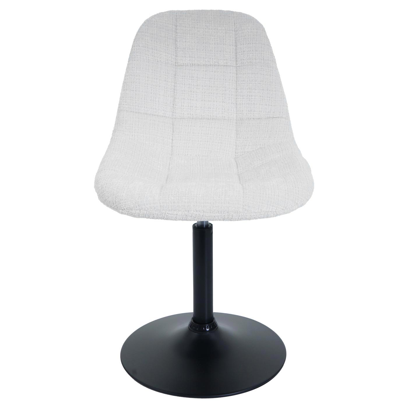 Cosmo Casa - Set van 2 Eetkamerstoelen - Keukenstoelen - Draaistoelen - Staal - Stoftextiel Chenille - 465gm - FSC - Crème