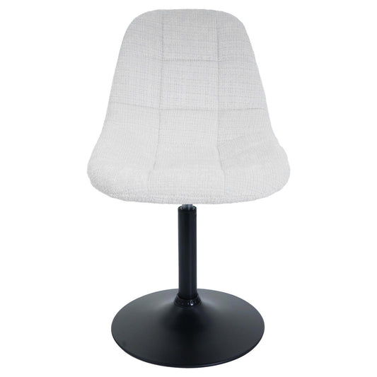 Cosmo Casa - Set van 2 Eetkamerstoelen - Keukenstoelen - Draaistoelen - Staal - Stoftextiel Chenille - 465gm - FSC - Crème