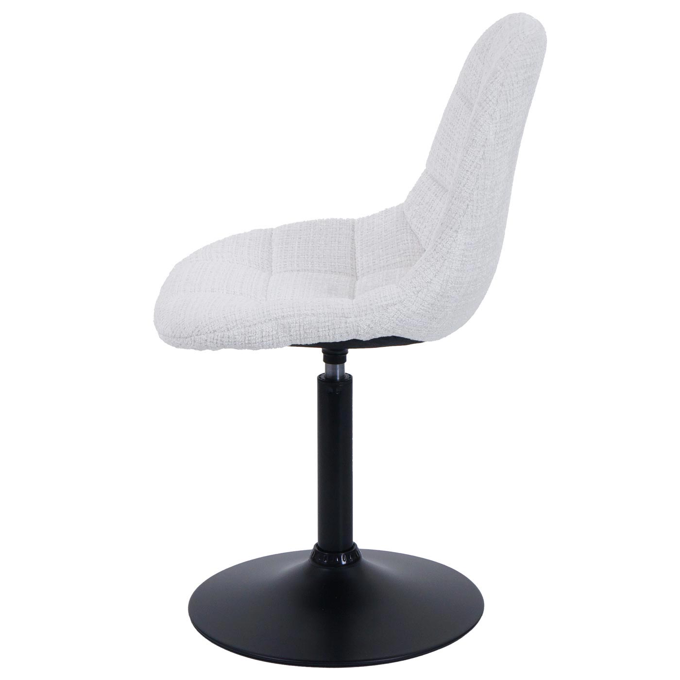 Cosmo Casa - Set van 2 Eetkamerstoelen - Keukenstoelen - Draaistoelen - Staal - Stoftextiel Chenille - 465gm - FSC - Crème