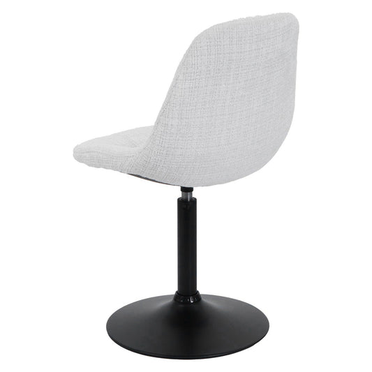 Cosmo Casa - Set van 2 Eetkamerstoelen - Keukenstoelen - Draaistoelen - Staal - Stoftextiel Chenille - 465gm - FSC - Crème