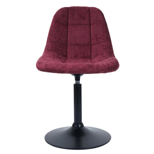 Cosmo Casa - Set van 2 Eetkamerstoelen - Keukenstoelen - Draaistoelen - Staal - Stoftextiel Chenille - 465gm - FSC - Bordeaux