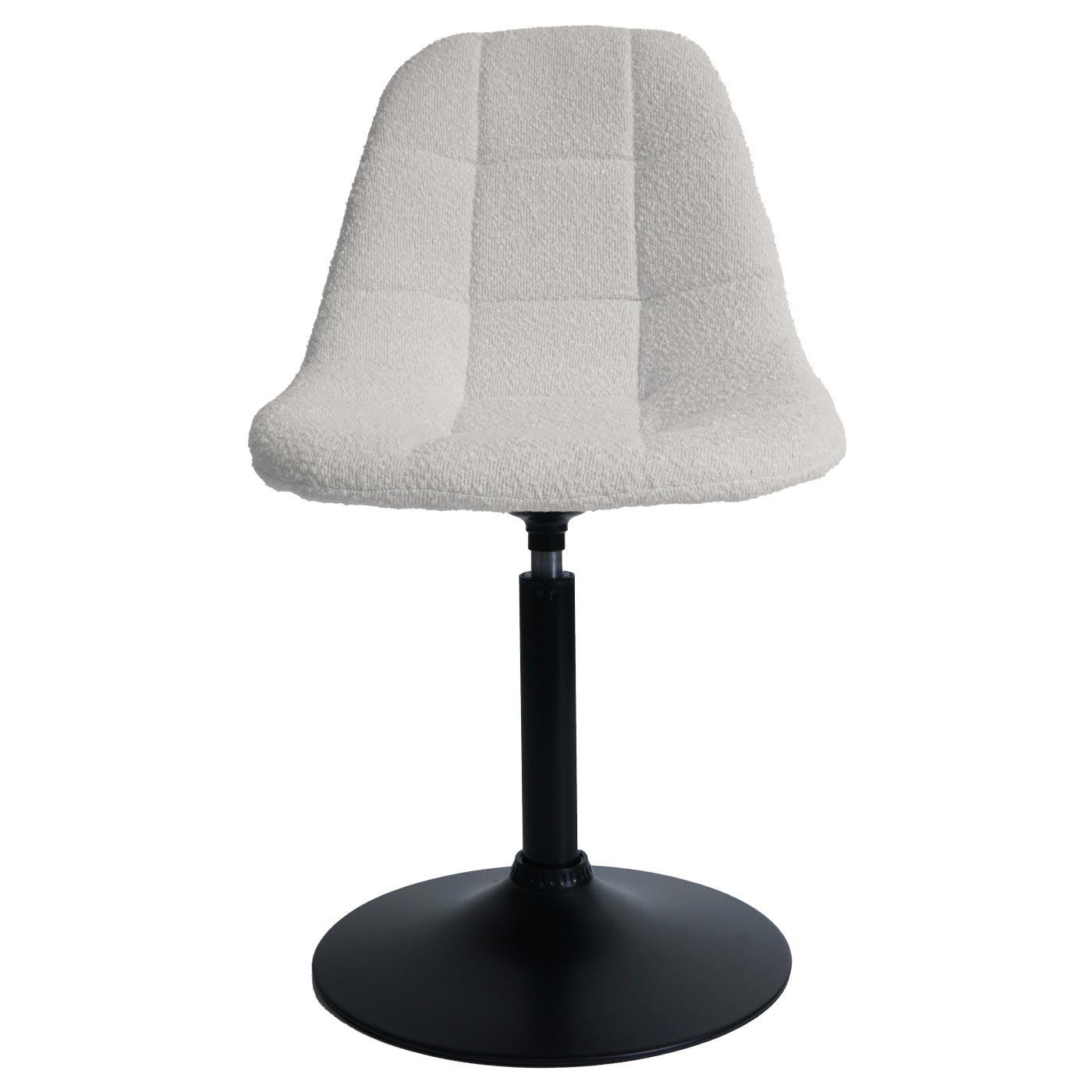 Cosmo Casa - Set van 2 Eetkamerstoelen - Keukenstoelen - Draaistoelen - Staal - Stoftextiel Bouclé - 450gm - FSC - Crème