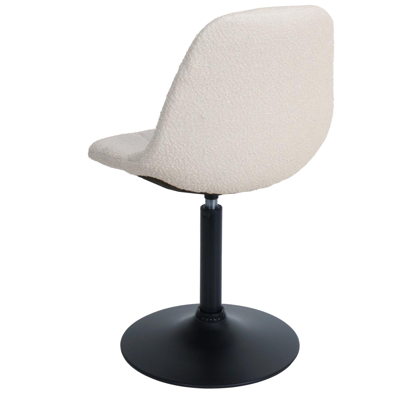Cosmo Casa - Set van 2 Eetkamerstoelen - Keukenstoelen - Draaistoelen - Staal - Stoftextiel Bouclé - 450gm - FSC - Beige