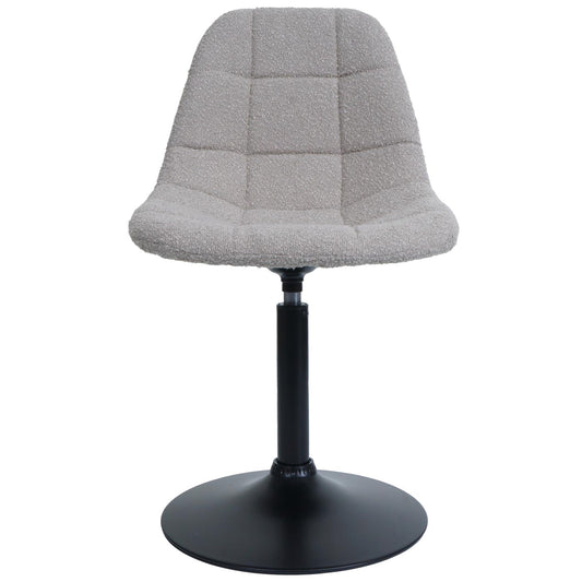 Cosmo Casa - Set van 2 Eetkamerstoelen - Keukenstoelen - Draaistoelen - Staal - Stoftextiel Bouclé - 450gm - FSC - Taupe