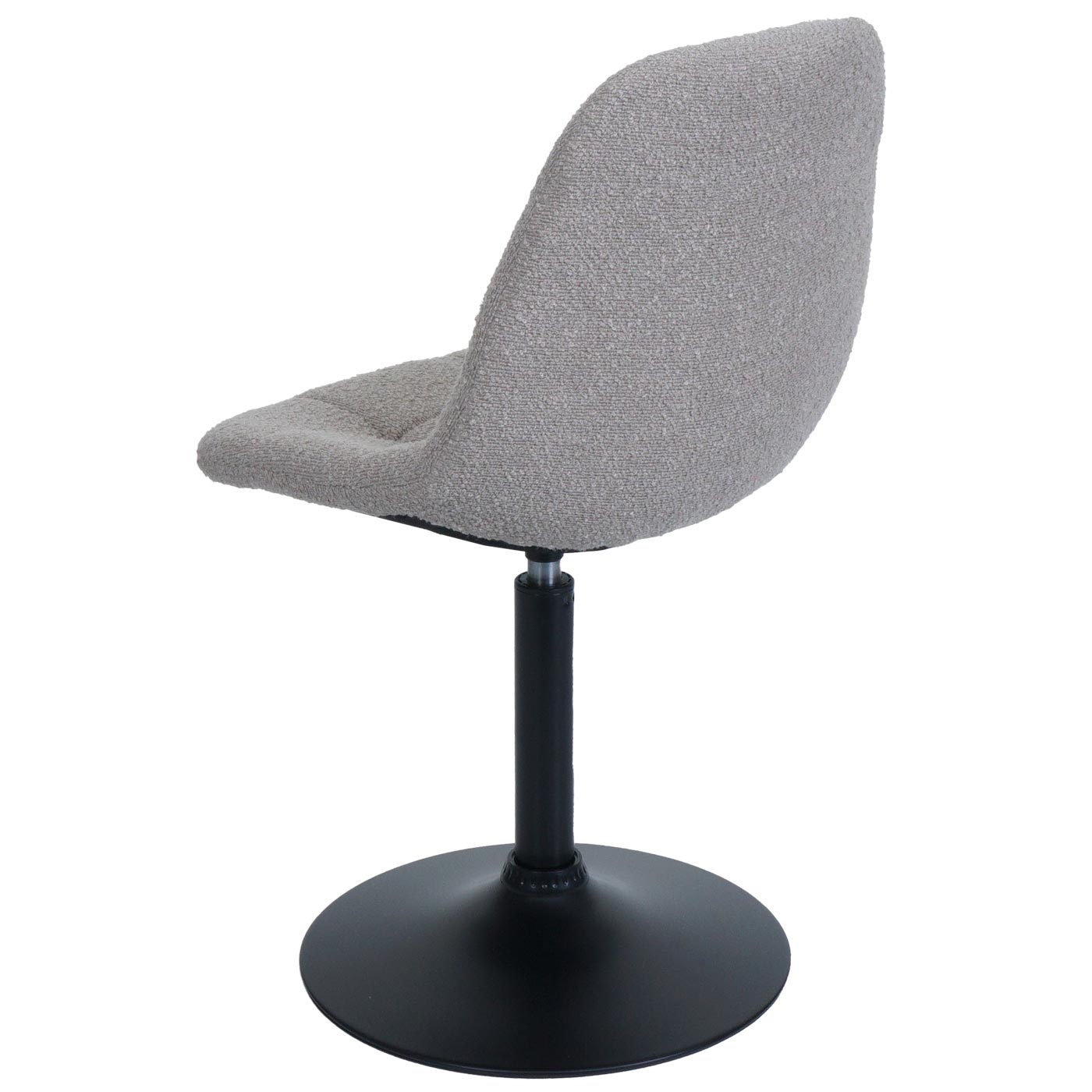 Cosmo Casa - Set van 2 Eetkamerstoelen - Keukenstoelen - Draaistoelen - Staal - Stoftextiel Bouclé - 450gm - FSC - Taupe