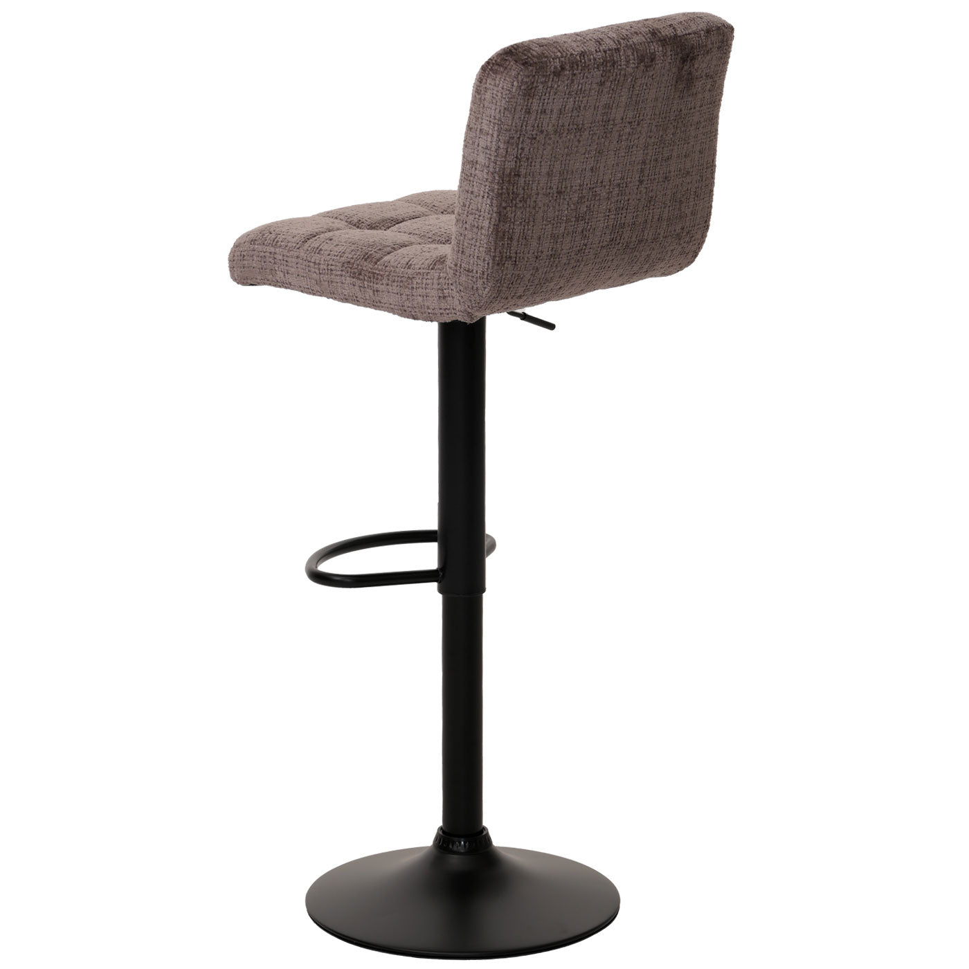 Cosmo Casa - Set van 2 Barkrukken - Barstoel - In Hoogte Verstelbaar & Draaibaar - Chenille Stof - Bruin