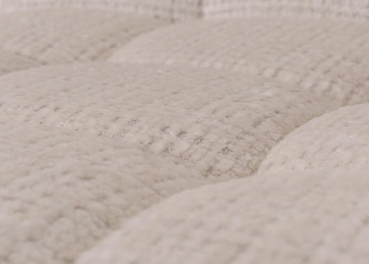 Cosmo Casa - Set van 2 Barkrukken - Barstoel - In Hoogte Verstelbaar & Draaibaar - Chenille Stof - Crèmebeige