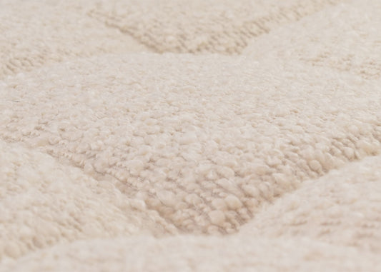 Cosmo Casa - Set van 2 Barkrukken - Barstoel - In Hoogte Verstelbaar & Draaibaar - Boucle Stof - Crèmebeige