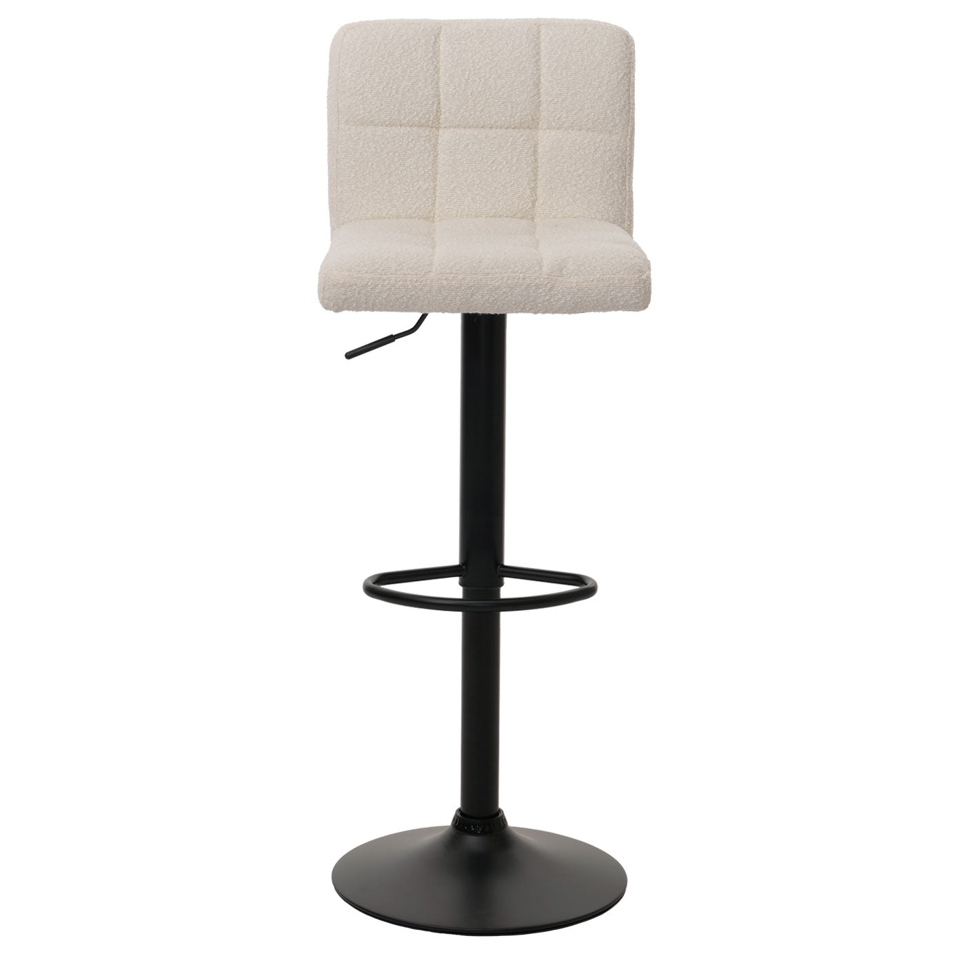 Cosmo Casa - Set van 2 Barkrukken - Barstoel - In Hoogte Verstelbaar & Draaibaar - Boucle Stof - Crèmebeige