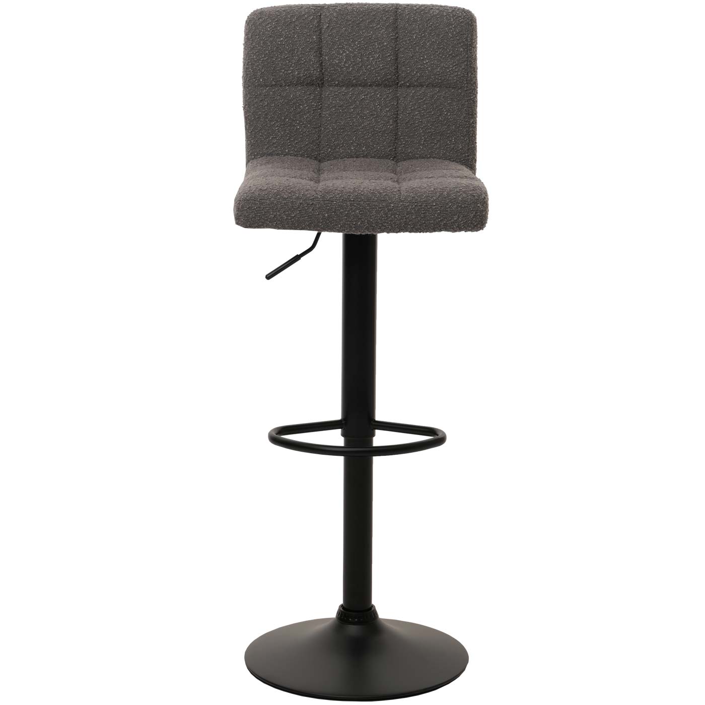 Cosmo Casa - Set van 2 Barkrukken - Barstoel - In Hoogte Verstelbaar & Draaibaar - Boucle Stof - Donkergrijs