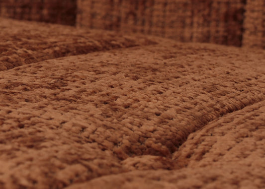 Cosmo Casa - Schommelstoel - Relaxstoel - Hout - FSC Gecertificeerd - Stoftextiel Chenille - 465gm - Terracotta - Frame Walnootlook