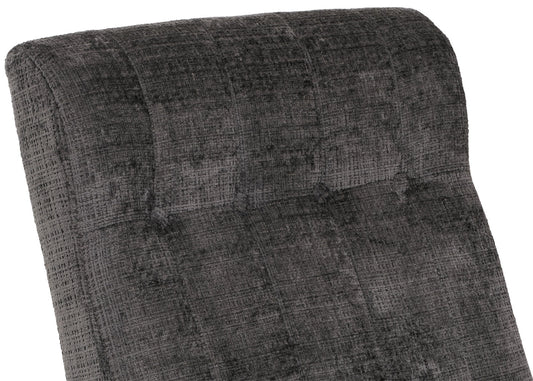 Cosmo Casa - Schommelstoel - Relaxstoel - Hout - FSC Gecertificeerd - Stoftextiel Chenille - 465gm - Donkergrijs - Frame Walnootlook