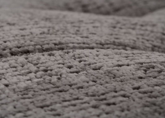 Cosmo Casa - Schommelstoel - Relaxstoel - Hout - FSC Gecertificeerd - Stoftextiel Chenille - 465gm - Donkergrijs - Frame Walnootlook